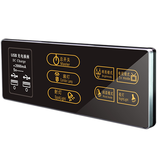 Three-piece switch panel